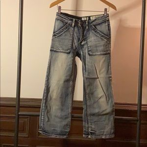 Indigo Rein cropped vintage-style jeans